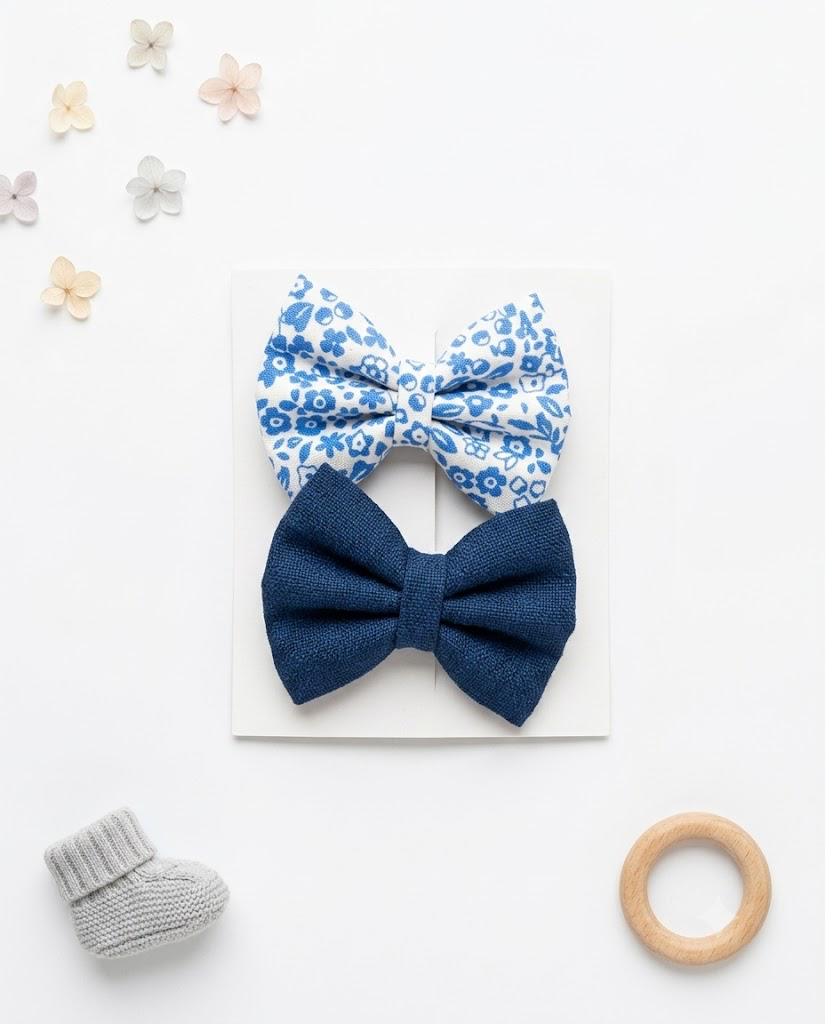 Blue flora Bows