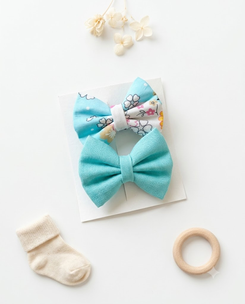 Turquoise Petals Bows