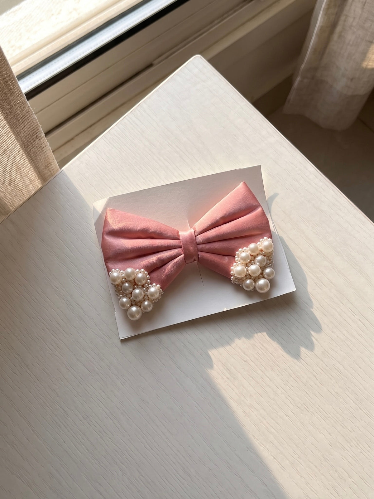 Pearl Bow-Pink