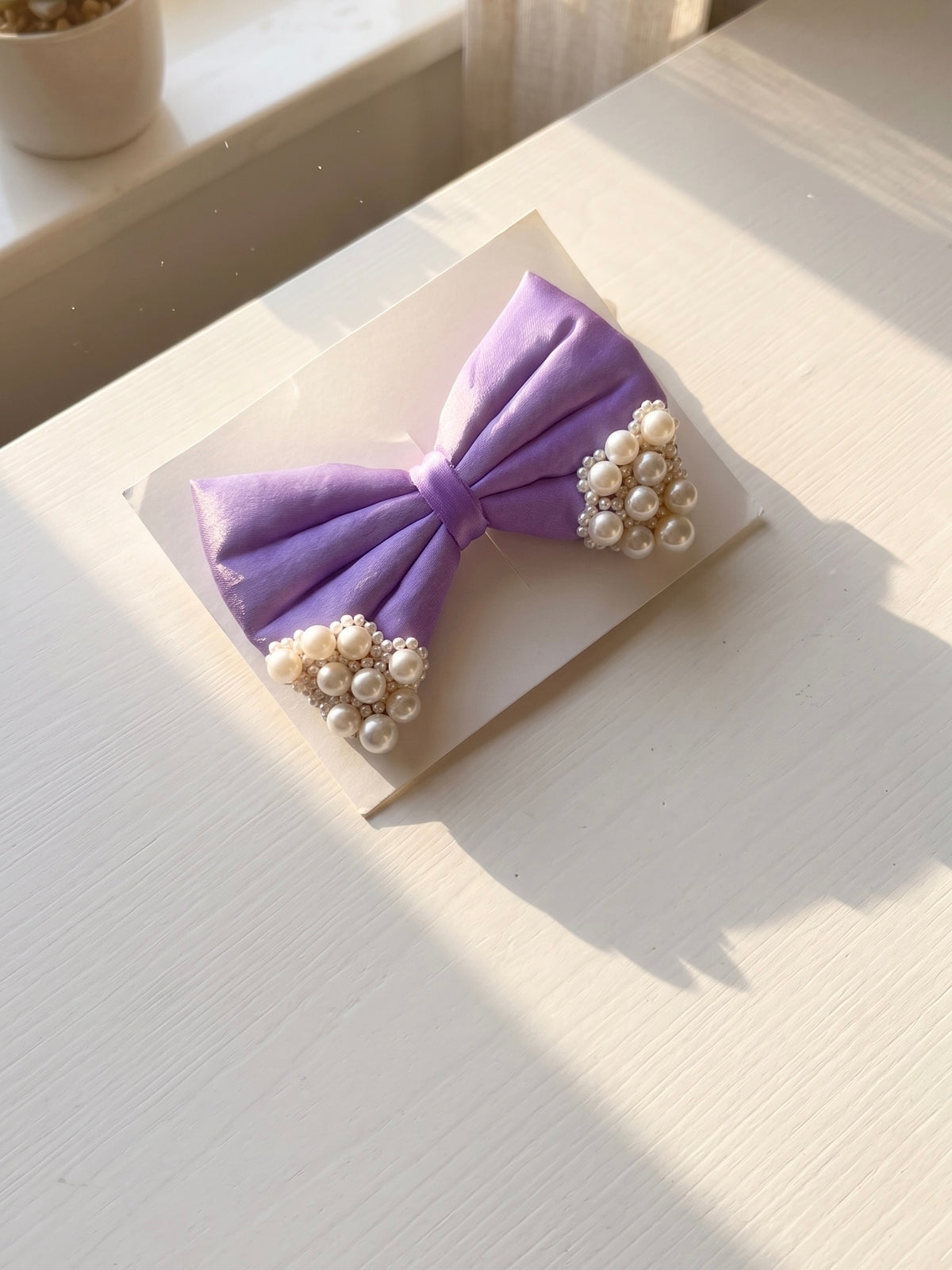Pearl Bow-Purple
